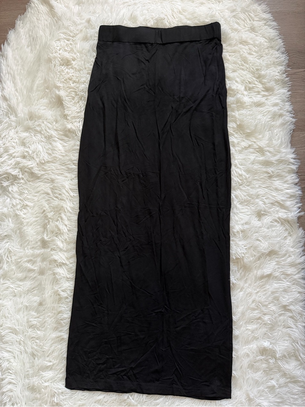 SHEIN Black Maxi Skirt — Sleek Straight Silhouette